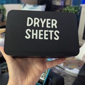 Dryer Sheet Storage Plastic  Container (Black)